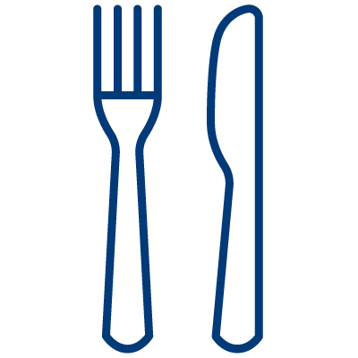 Foodservice icon - A knife and fork